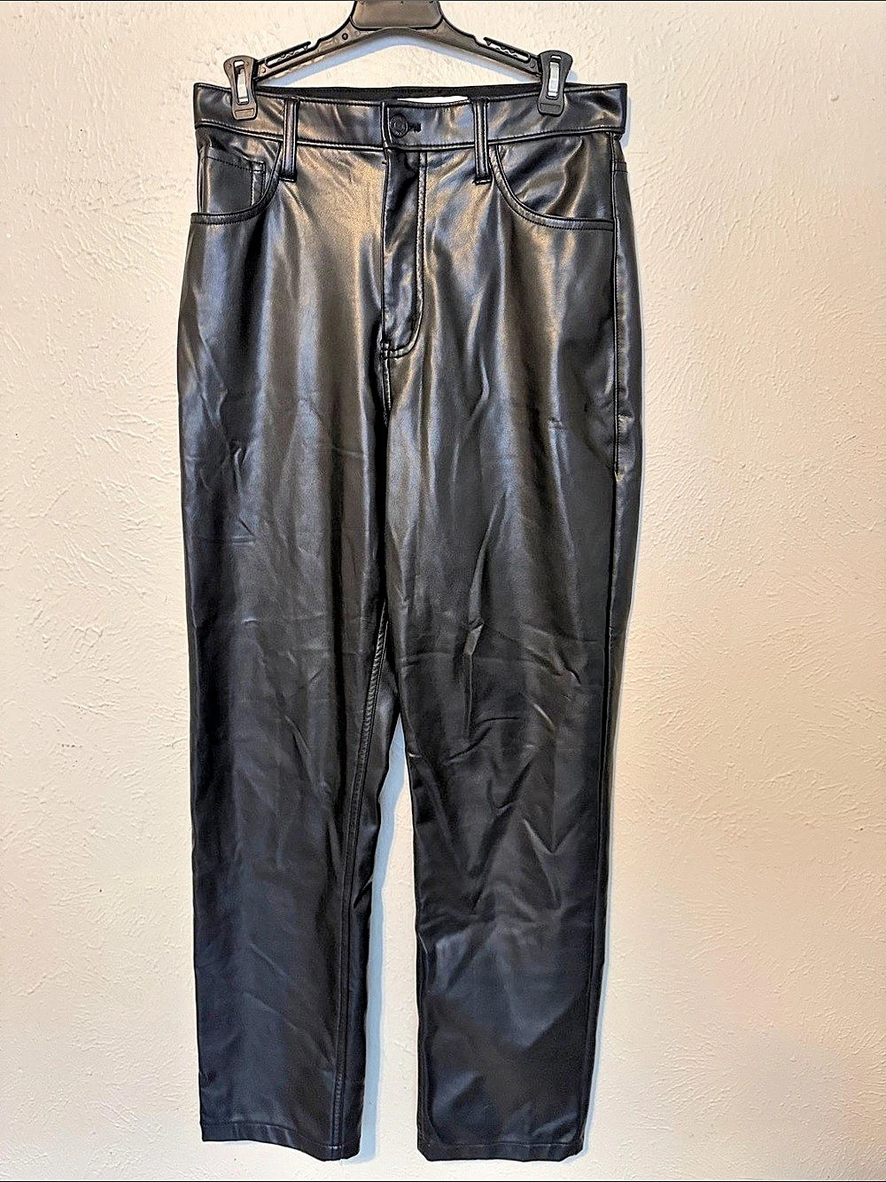 Abercrombie & Fitch Curve Love Straight Leg Pants Black Waist 29 Like New